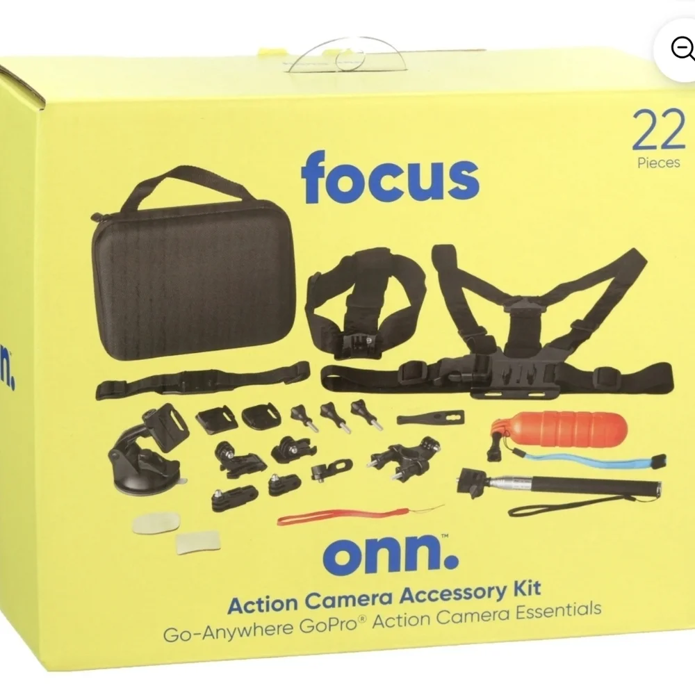 Focus Onn Action Camera Accessory Kit- Essentials for GoPro® & Other Action Cams